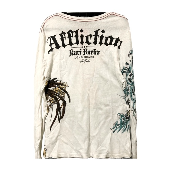 Y2K Affliction Signature Series Waffle Thermal Dragon Kari Barba Limited Edition - Picture 2 of 4